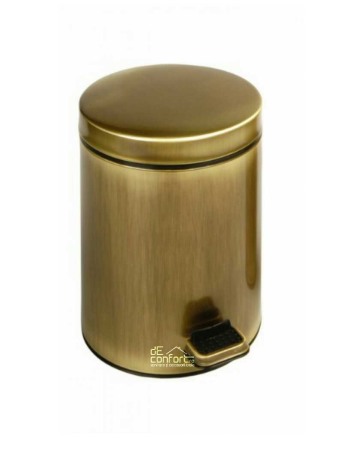 Cos gunoi retro bronz antichizat Venice 5l cu pedala galeata detasabila [0]