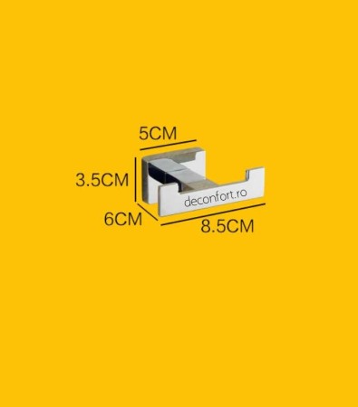 Cuier baie doua brate design liniar  cromat lucios Liner [2]