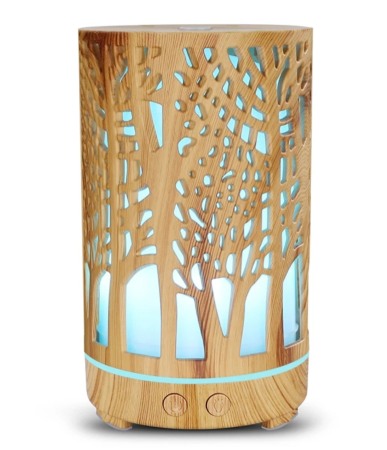 Difuzor uleiuri esențiale aromaterapie Wood Tower lumina led [1]