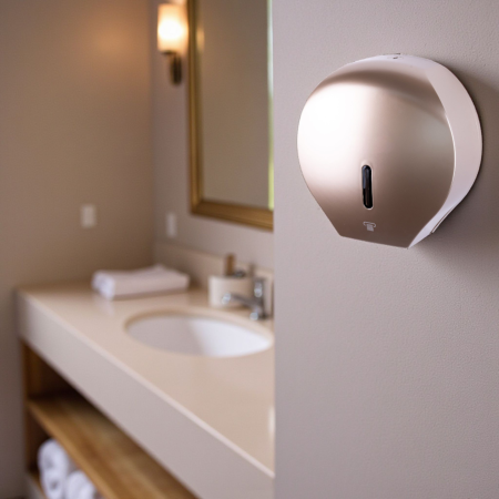 Dispenser rola hartie igienica mare JUMBO auriu [1]