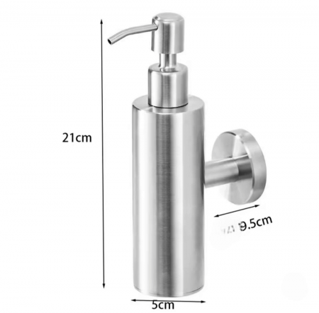 Dispenser detergent lichid inox prindere perete 380ml [4]