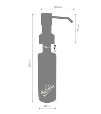 Dispenser incastrabil negru chiuveta bucatarie detergent vase [2]