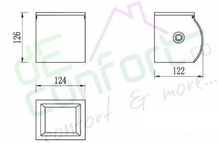 Dispenser inox hartie cu scrumiera rola mica [2]
