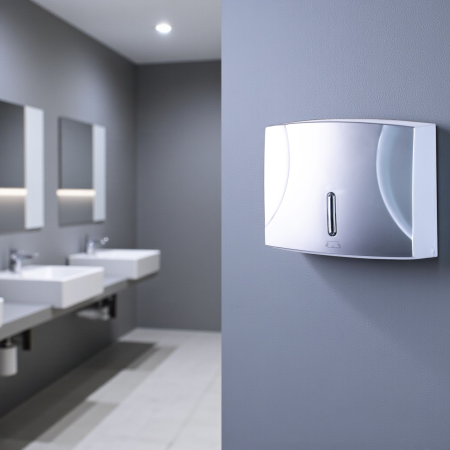 Dispenser prosoape hartie pliate gri inchidere cheie plastic ABS [1]