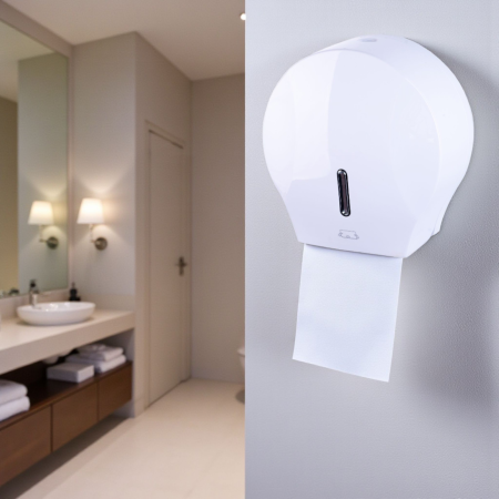 Dispenser prosoape hartie igienica rola mare JUMBO alb [1]