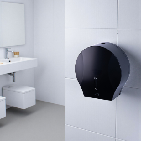 Dispenser rola hartie JUMBO negru inchidere cheie [1]