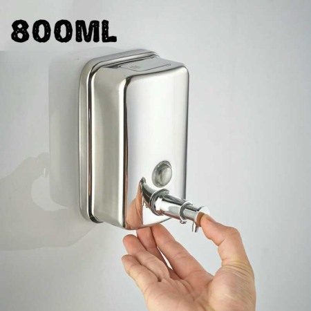 Dispenser hartie-sapun - Dispenser sapun lichid 800ml cromat lucios fixare perete