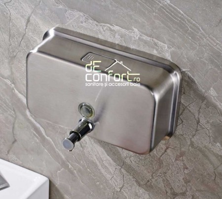 Dispenser sapun lichid crom periat 1200ml inox mat orizontal [2]