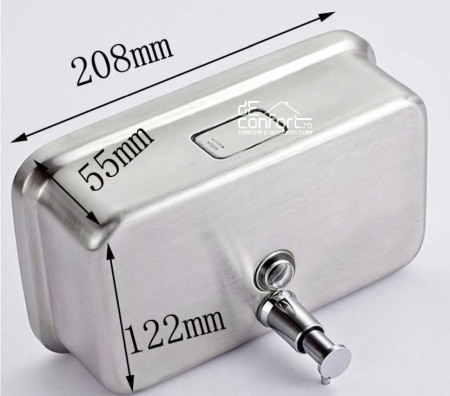 Dispenser sapun lichid crom periat 1200ml inox mat orizontal [3]
