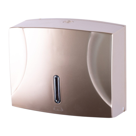 Dispensere Hartie - Dispenser servetele hartie pliate 300 buc auriu inchidere cheie