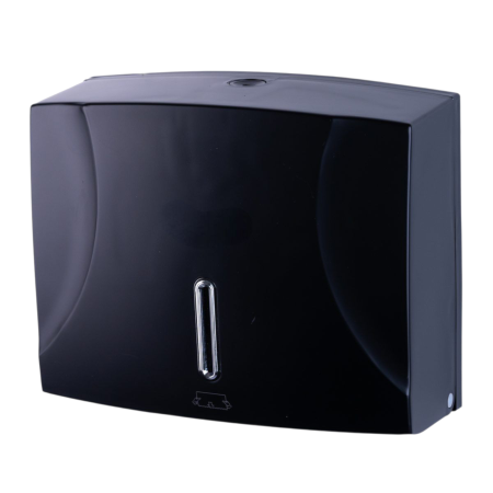 Dispensere Hartie - Dispenser servetele hartie plastic negru inchidere cheie 300 buc