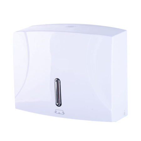 Dispensere Hartie - Dispenser servetele pliate 300 buc cu cheie culoare alba