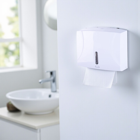 Dispenser servetele pliate 300 buc cu cheie culoare alba [1]