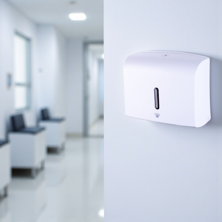 Dispenser servetele pliate 300 buc plastic ABS alb cu cheie [1]