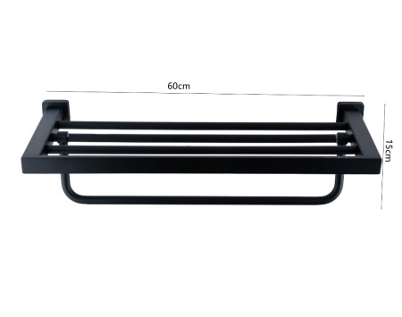 Etajera neagra raft baie rabatabil AGS5 [2]