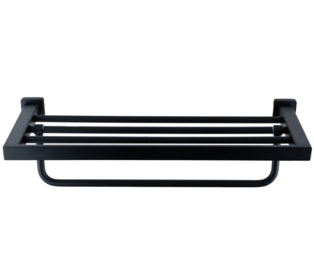 Etajera neagra raft baie rabatabil AGS5