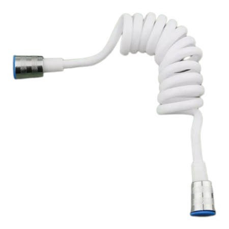 Furtun dus silicon spiralat alb 150cm [2]