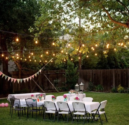 Ghirlanda luminoasa cablu iluminat led terasa fasung E27 [0]