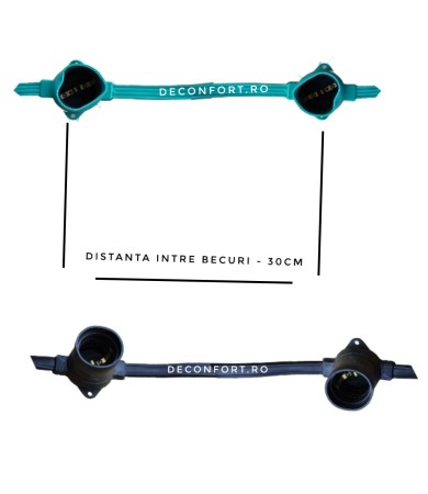 Cordon cablu verde iluminare terasa bec led E27 [2]