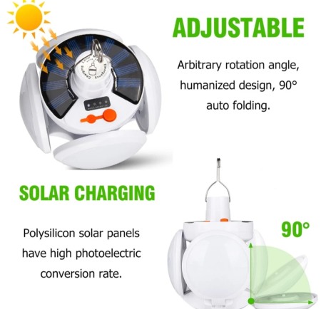 Lampa gradina led pliabila încărcare solara iluminare 360grade [1]