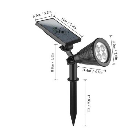 Lampa  led SPOT incarcacator solar si flux lumina dirijabil [2]