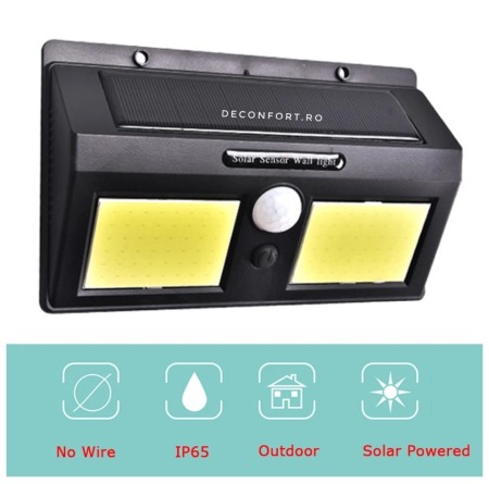 Lampa solara 96LED COB senzor miscare cu posibilitate selectare functii [0]