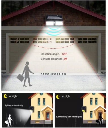 Lampa solara 96LED COB senzor miscare cu posibilitate selectare functii [3]