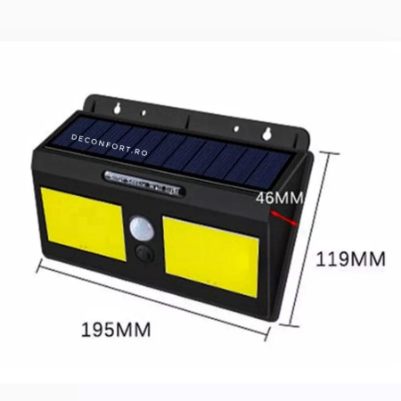 Lampa solara 96LED COB senzor miscare cu posibilitate selectare functii [2]