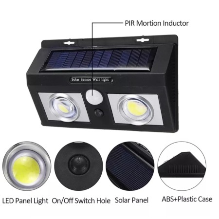 Lampă solară LED cu senzor mișcare și lumina [2]