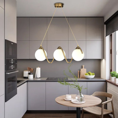 Lustra 3 brate auriu alb bec G9 LOFT [1]