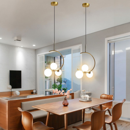 Lustra 3 brate auriu alb bec E27 LOFT [1]