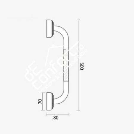Maner cada sprijin persoane dizabilitati bronz antichizat 50cm [3]