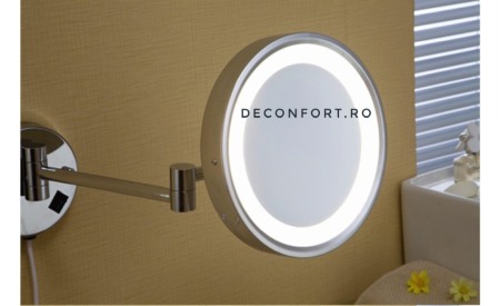 Oglinda cosmetica profesionala iluminare LED cromata doua fete [3]