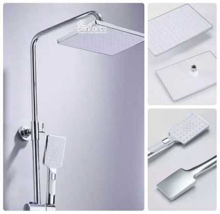 Panou cabina dus alb 3 functii aspect slim [4]