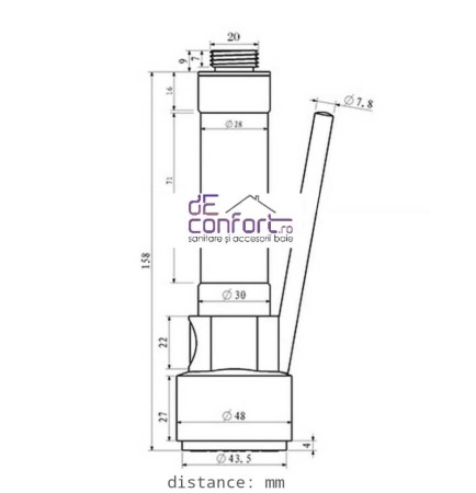 Para dus extractabil baterie bucatarie crom satinat duze silicon Florida [3]