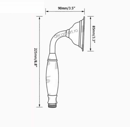 Para dus negru antichizat retro duze silicon anticalcar [3]