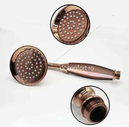 Para dus roz auriu metalica antichizata duze silicon anticalcar  conectare 1/2 Unique RoseGold [2]
