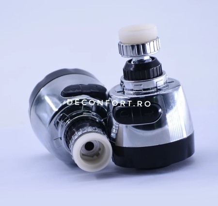 Perlator baterie bucatarie cap rotativ 360 grade cromat doua jeturi apa [1]