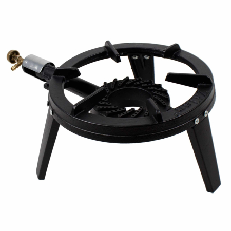 Accesorii camping gaz - Pirostrie cu arzator gaz rotund din fonta turnata 28 cm putere 3.5 kw