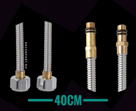 Racord conectare apa inox flexibil pentru bateriile chiuveta [1]