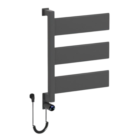 Calorifere electrice - Radiator port prosop electric 3 brate negru afisaj digital