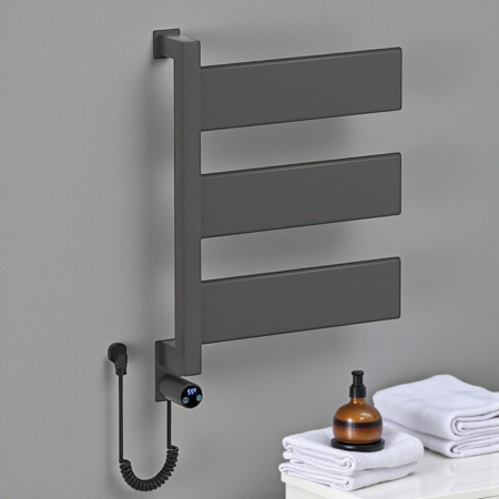 Radiator port prosop electric 3 brate negru afisaj digital [2]
