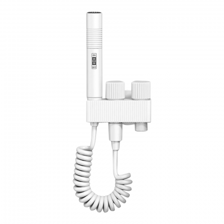 Set dus complet echipat - Robinet bideu dublu cu dus igienic ALB cu para si furtun
