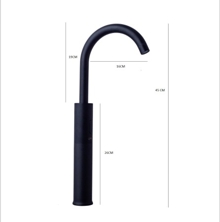 Senzor lavoar inalt culoare negru HighSense montare blat [2]