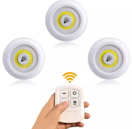 Iluminat gradina camping - Set 3 lampi led portabile telecomanda inclusa