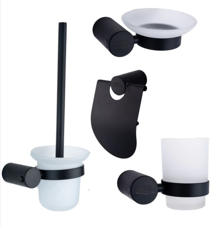 Set accesorii baie alama negru mat AGS4