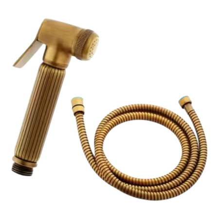 Dus baie complet - Set dus alama antichizat retro pentru bideu - 2 piese