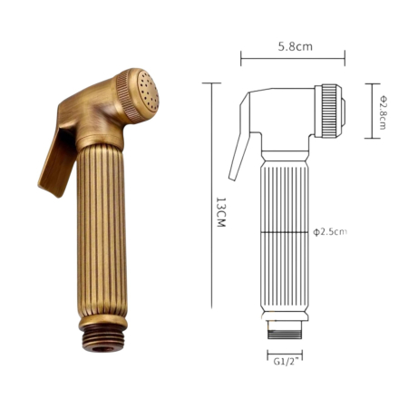 Set dus alama antichizat retro pentru bideu - 2 piese [2]