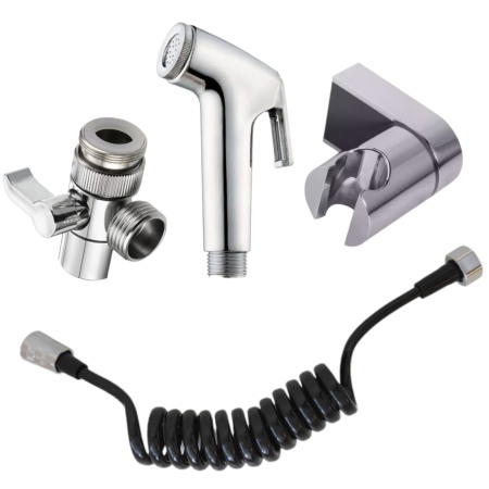 Set dus complet echipat - Set dus 4 piese furtun spiralat negru