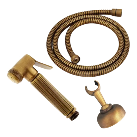 Dus baie complet - Set dus bideu vintage metalic alama 3 piese